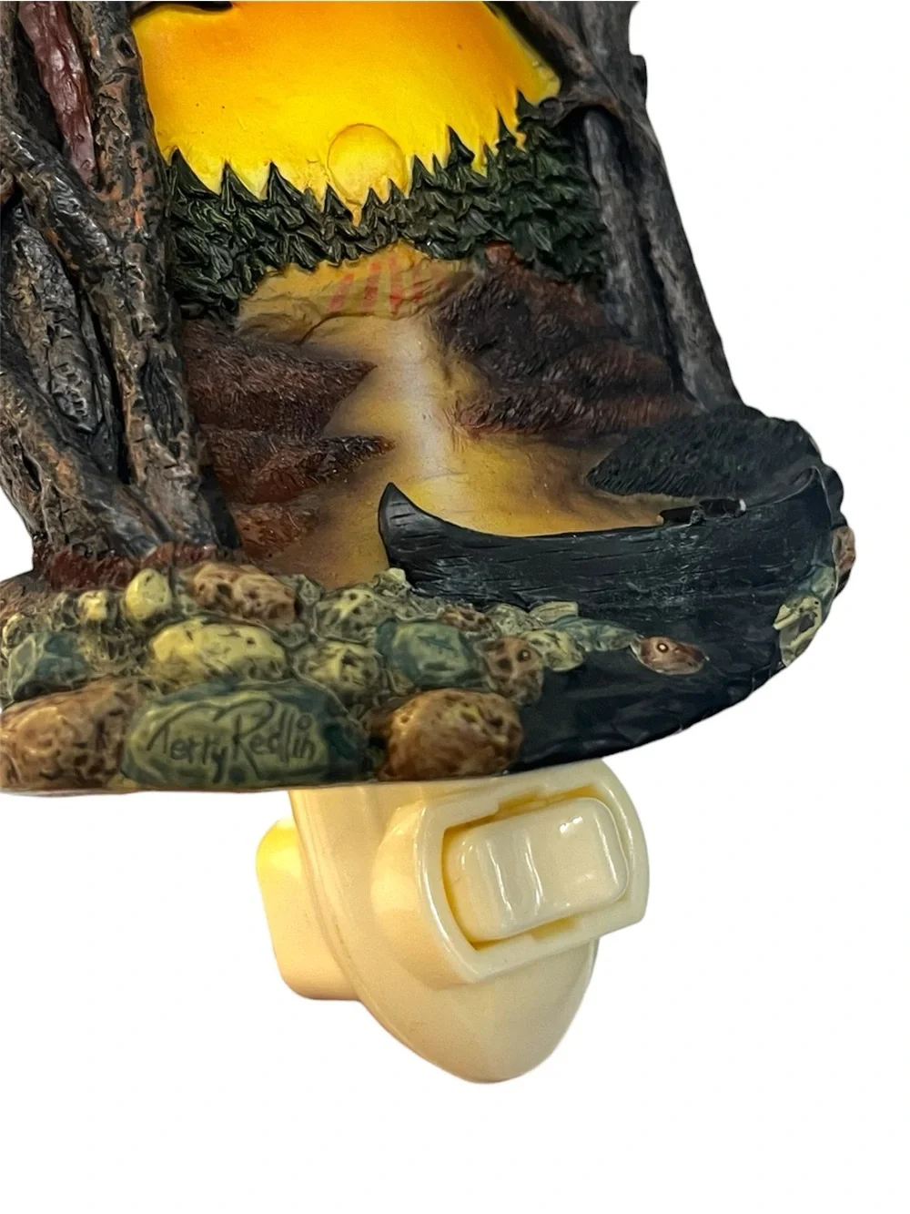 Rare Vintage Terry Redlin Evening Solitude Night Light 3D Sculpted Resin